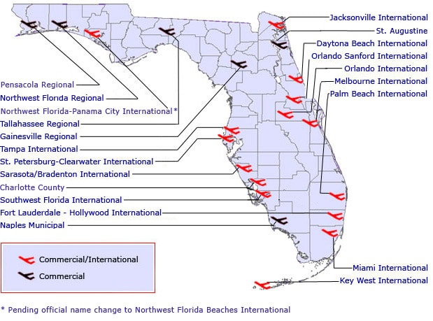 Florida Map Airport Oppidan Library