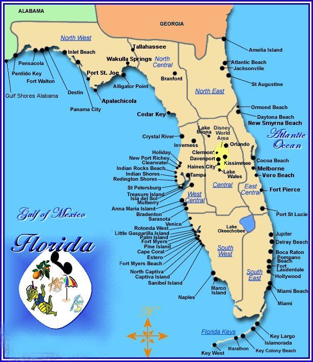 Floridamap jpg 611 707 Gulf Coast Florida Map Of 