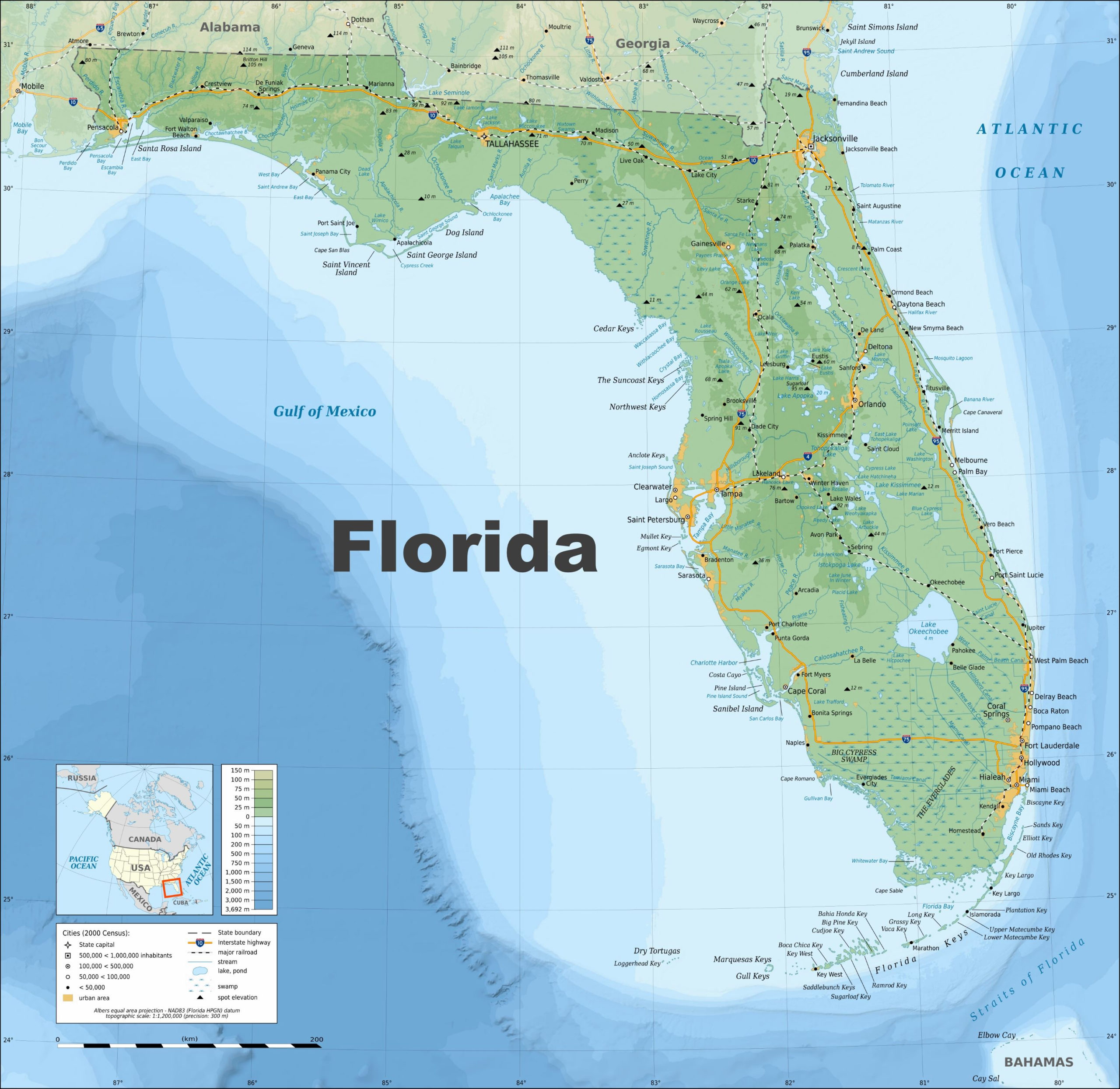 Large Florida Maps For Free Download And Print High 