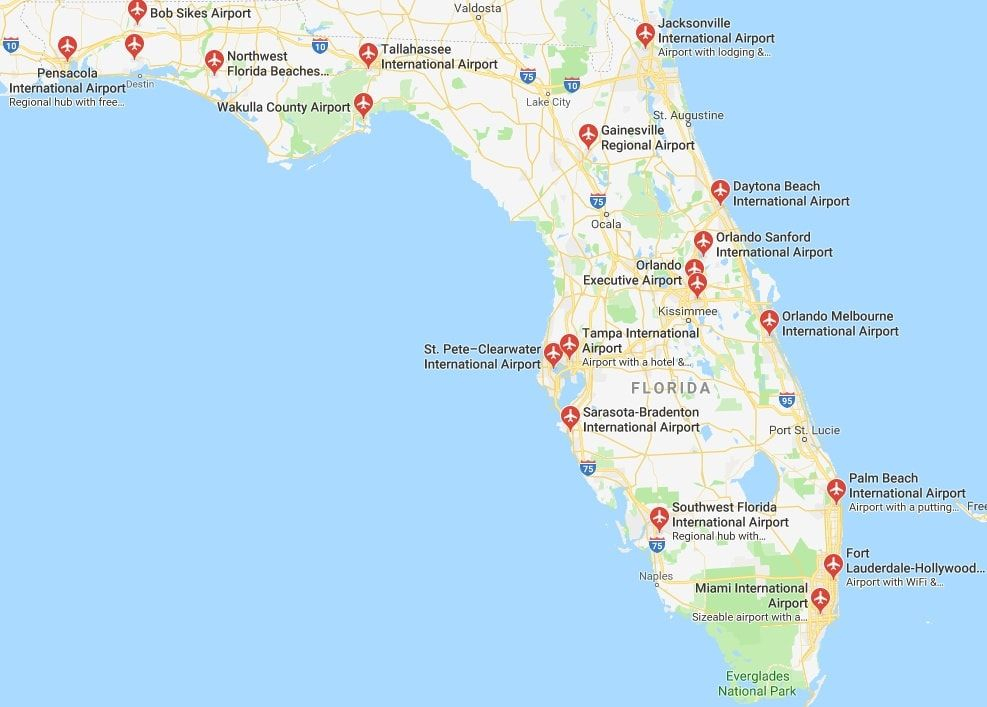 Map Of Florida Airports Orlando Sanford International 