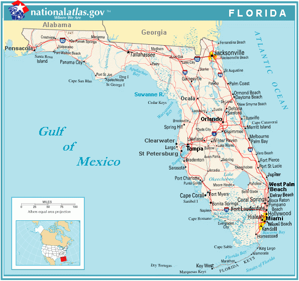 Map Of Florida TravelsFinders Com