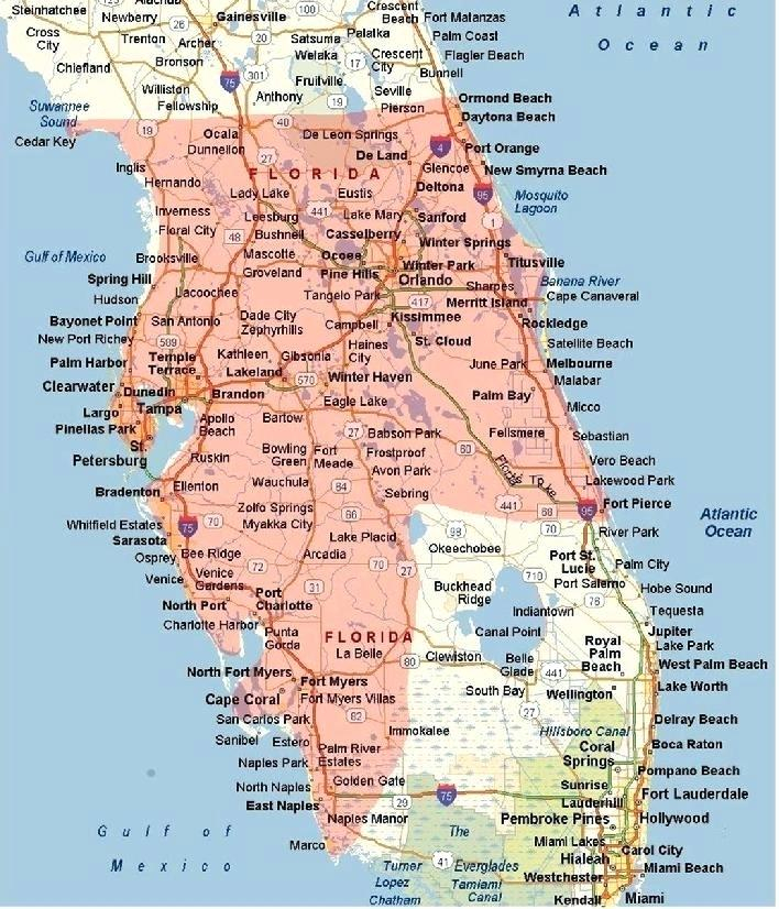 Map Of Florida West Coast Of Delightfully Different 