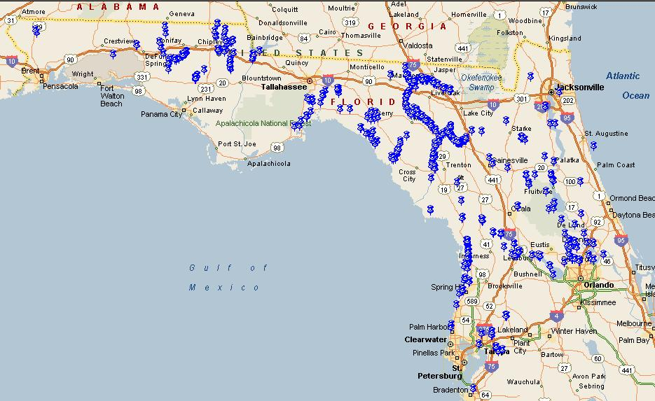 Springs In Florida Map CINEMERGENTE